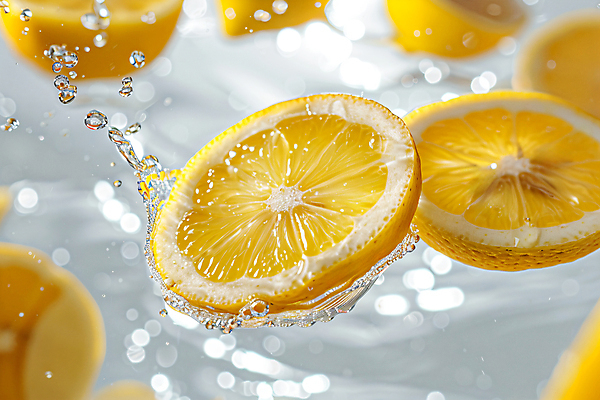 JPG 편집이미지 조각 과일 단면 사람없음 물 떠있는 레몬 슬라이스 편집소스 편집실사 AI컴퓨터그래픽 AI콘텐츠 자연요소 모션 CG 파일형식