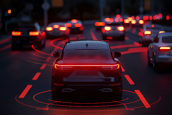 JPG 편집이미지 도로 자동차 미래 기술 사람없음 빨간색 디지털합성 자율주행 편집실사 AI컴퓨터그래픽 AI콘텐츠 길 육상교통 컬러 컨셉 교통시설 운전 CG 파일형식 4차산업