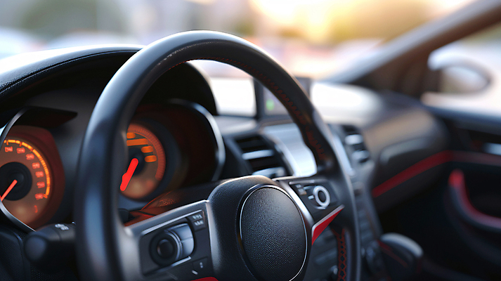 JPG 편집이미지 자동차 미래 기술 사람없음 검은색 디지털합성 운전석 계기판 자동차핸들 자율주행 편집실사 AI포토 AI콘텐츠 육상교통 컬러 컨셉 운전 핸들 CG 파일형식 4차산업