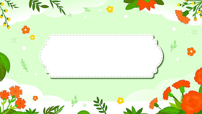 배너 가로배너 꽃 잎 봄꽃 프레임 사람없음 연두색 봄 카네이션 가정의달 카피스페이스 모션그래픽 MP4 MOV 식물 계절 가로 초록색 공백 5월 동영상 파일형식