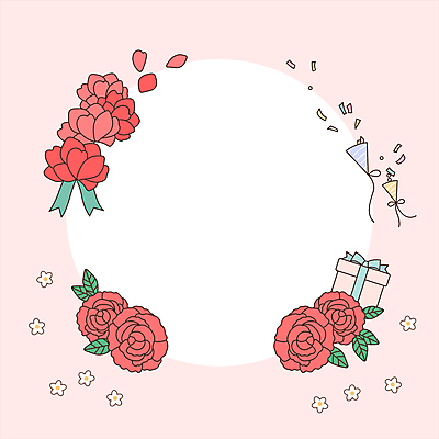 꽃 분홍색 프레임 폭죽 사랑 사람없음 선물상자 봄 축하 어버이날 카네이션 감사 가정의달 카피스페이스 모션그래픽 MP4 MOV 식물 계절 기념일 감정 컬러 컨셉 선물 상자 공백 5월 동영상 파일형식