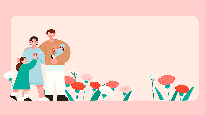 여자 남자 행복 어린이 분홍색 가족 안기 사각프레임 사랑 서기 미소 사람 소녀 여러명 성인 축하 어버이날 카네이션 주기 감사 가정의달 쓰다듬기 어깨에손 카피스페이스 모션그래픽 MP4 MOV 기념일 꽃 감정 컬러 다수 컨셉 관계 모션 프레임 표정 사각형 공백 5월 동영상 파일형식