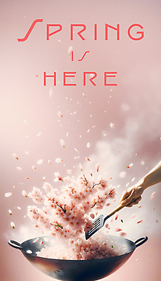 PSD 편집이미지 꽃잎 분홍색 백그라운드 봄꽃 사람없음 봄 벚꽃 프라이팬 디지털합성 편집소스 흩날리기 이미지편집 계절 꽃 컬러 모션 주방용품 파일형식