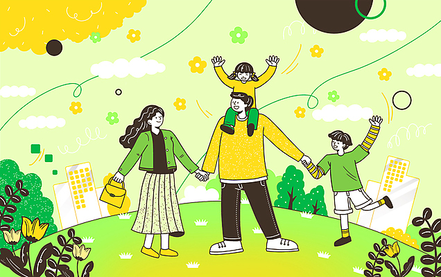 전신 PSD 나무 여자 남자 꽃 어린이 선 잎 일러스트 가족 미소 소녀 빌딩 소년 여러명 성인 손들기 손잡기 만세 원형 목마 풀숲 동산 봄소풍 국내일러스트 도형 식물 다수 관계 모션 표정 사람 건물 소풍 봄 숲 파일형식