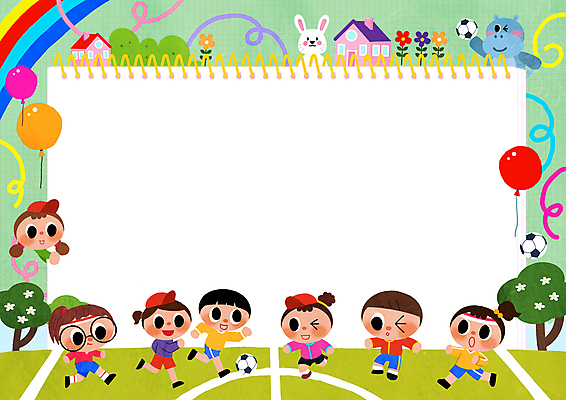 전신 PSD 여자 남자 어린이 스포츠 일러스트 축구공 공 프레임 소녀 소년 여러명 축구 토끼 축구장 스케치북 축구복 풍선 하마 어린이만 카피스페이스 국내일러스트 다수 축구용품 포유류 스포츠시설 학용품 사람 반려동물 운동복 구기 공백 파일형식