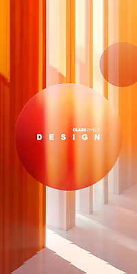 PSD 편집이미지 백그라운드 유리 프레임 사람없음 주황색 줄무늬 원형 디지털합성 편집소스 이미지편집 도형 컬러 무늬 재질 파일형식