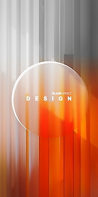 PSD 편집이미지 백그라운드 유리 프레임 사람없음 주황색 줄무늬 원형 디지털합성 편집소스 이미지편집 도형 컬러 무늬 재질 파일형식