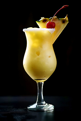 JPG 편집이미지 잔 사람없음 얼음 체리 시원함 디지털합성 파인애플 피나콜라다 편집소스 편집실사 AI포토 AI콘텐츠 자연요소 식기 과일 칵테일 CG 열대과일 파일형식