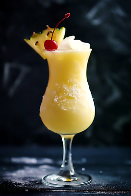 JPG 편집이미지 잔 사람없음 얼음 체리 시원함 디지털합성 파인애플 피나콜라다 편집소스 편집실사 AI포토 AI콘텐츠 자연요소 식기 과일 칵테일 CG 열대과일 파일형식