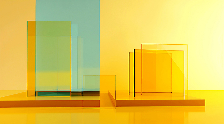 JPG 편집이미지 백그라운드 유리 추상 사람없음 빛 반사 노란색 3D 투명 디지털합성 모던 지오메트릭 편집소스 이미지편집 편집3D AI컴퓨터그래픽 AI콘텐츠 컬러 무늬 재질 파일형식