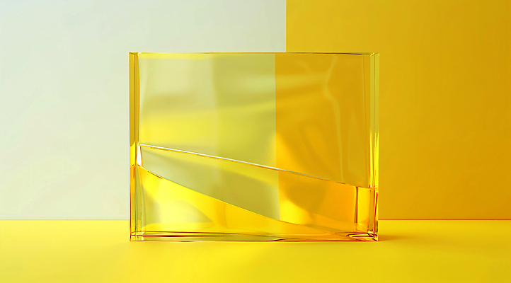 JPG 편집이미지 백그라운드 유리 추상 사람없음 빛 반사 노란색 3D 투명 디지털합성 모던 지오메트릭 편집소스 이미지편집 편집3D AI컴퓨터그래픽 AI콘텐츠 컬러 무늬 재질 파일형식