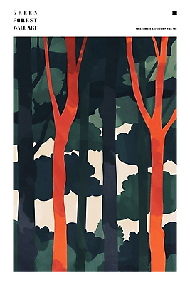 PSD 나무 일러스트 자연 그림자 풍경 사람없음 초록색 숲 적갈색 국내일러스트 식물 컬러 갈색 생태계 파일형식