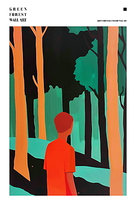 PSD 나무 남자 일러스트 자연 조명 그림자 한명 풍경 상반신 성인 숲 적갈색 성인남자한명만 국내일러스트 식물 1 사람 갈색 생태계 남자한명만 성인남자만 파일형식