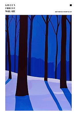 PSD 나무 일러스트 자연 풍경 사람없음 파란색 야간 숲 남색 국내일러스트 자연요소 식물 컬러 생태계 파일형식