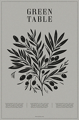 열매 포스터 예술 백그라운드 일러스트 자연 타이포그라피 사람없음 장식 회색 풀잎 국내일러스트 AI파일 식물 문자 컬러 잎 풀_식물 생태계 파일형식 벡터