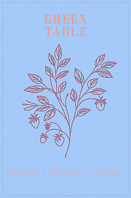 열매 포스터 예술 백그라운드 일러스트 자연 타이포그라피 사람없음 장식 파란색 풀잎 국내일러스트 AI파일 식물 문자 컬러 잎 풀_식물 생태계 파일형식 벡터