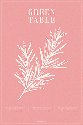 포스터 예술 분홍색 백그라운드 일러스트 자연 타이포그라피 사람없음 장식 풀잎 국내일러스트 AI파일 문자 컬러 잎 풀_식물 생태계 파일형식 벡터