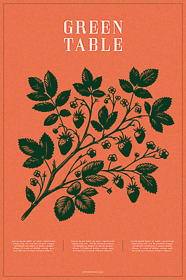 열매 꽃 포스터 예술 백그라운드 일러스트 자연 타이포그라피 사람없음 장식 주황색 풀잎 꽃봉오리 국내일러스트 AI파일 식물 문자 컬러 잎 풀_식물 생태계 파일형식 벡터