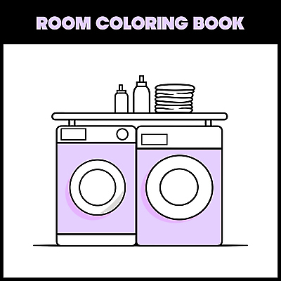 라인일러스트 일러스트 선반 사람없음 인테리어 수건 세제 라인아트 세탁기 색칠공부 세탁실 세탁용품 젠탱글 국내일러스트 AI파일 디자인 선 가구 생활용품 학습 위생용품 가전제품 색칠 파일형식 벡터
