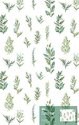 PSD 꽃잎 잎 꽃밭 꽃무늬 패턴 일러스트 사람없음 허브 국내일러스트 식물 꽃 무늬 파일형식