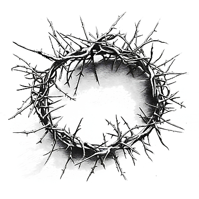 JPG 기독교 종교 일러스트 부활절 사람없음 성경 고통 흰색 예수 가시면류관 국내일러스트 AI일러스트 AI콘텐츠 기념일 감정 컬러 종교용품 신_종교 파일형식