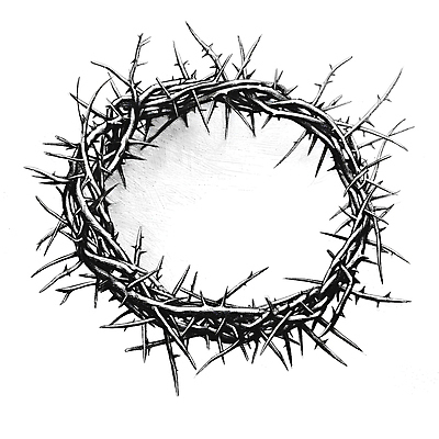 JPG 기독교 종교 일러스트 부활절 사람없음 성경 고통 흰색 예수 가시면류관 국내일러스트 AI일러스트 AI콘텐츠 기념일 감정 컬러 종교용품 신_종교 파일형식