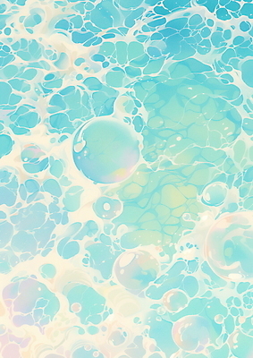 JPG 파도 백그라운드 일러스트 자연 사람없음 여름 파란색 거품 물방울 분위기 트로피컬아트 국내일러스트 AI일러스트 AI콘텐츠 계절 바다 컬러 컨셉 그림 생태계 파일형식