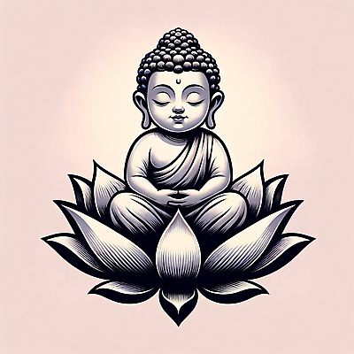 JPG 불교 일러스트 연꽃 사람없음 불상 명상 부처 국내일러스트 AI일러스트 AI콘텐츠 꽃 종교 파일형식