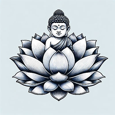 JPG 불교 일러스트 연꽃 사람없음 불상 명상 부처 국내일러스트 AI일러스트 AI콘텐츠 꽃 종교 파일형식