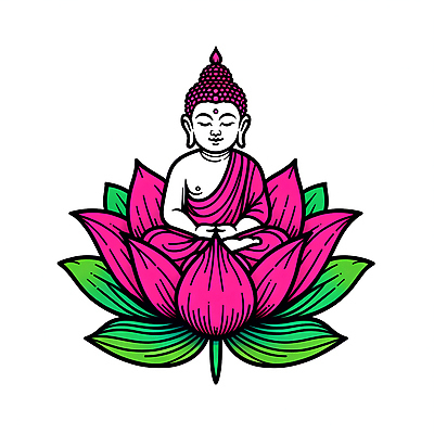 JPG 불교 일러스트 연꽃 사람없음 불상 명상 부처 국내일러스트 AI일러스트 AI콘텐츠 꽃 종교 파일형식