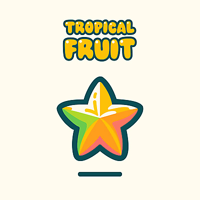 일러스트 사람없음 여름 플랫 열대과일 스타후르츠 국내일러스트 AI파일 계절 과일 파일형식 벡터