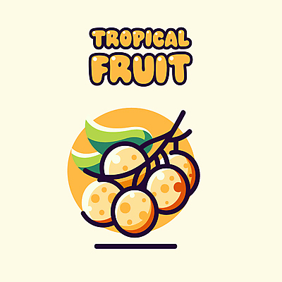 열매 일러스트 사람없음 여름 플랫 열대과일 국내일러스트 AI파일 식물 계절 과일 파일형식 벡터