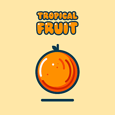 오렌지 일러스트 사람없음 여름 플랫 열대과일 국내일러스트 AI파일 계절 과일 파일형식 벡터