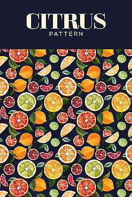 PSD 백그라운드 잎 패턴 오렌지 일러스트 열대 사람없음 여름 남색 레몬 라임 신맛 국내일러스트 식물 계절 컬러 무늬 과일 맛 파일형식