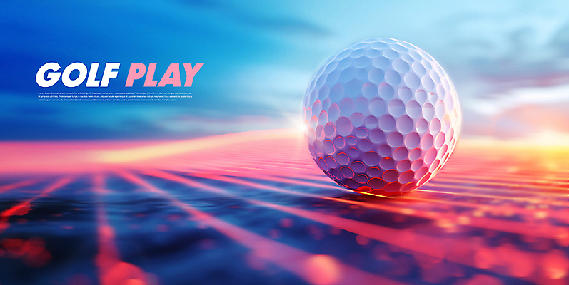 PSD 편집이미지 과학 골프 미래 골프공 사람없음 빨간색 첨단 신기술 이미지편집 컬러 컨셉 공 골프용품 기술 구기 파일형식