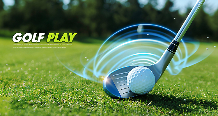 PSD 편집이미지 과학 골프 미래 골프공 초원 사람없음 파란색 골프채 첨단 신기술 이미지편집 컬러 컨셉 공 골프용품 기술 구기 파일형식