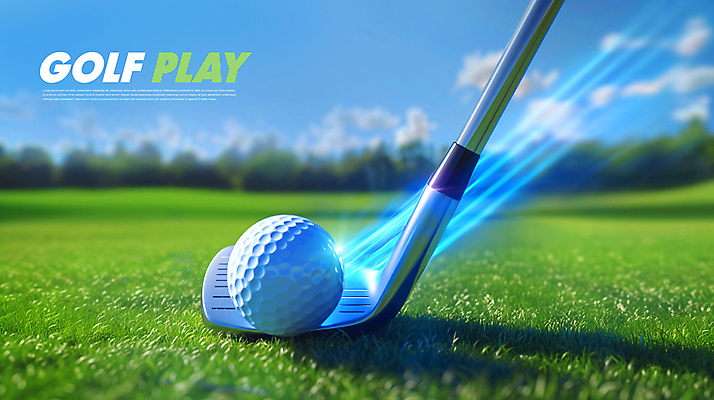 PSD 편집이미지 과학 골프 미래 골프공 초원 사람없음 파란색 골프채 첨단 신기술 이미지편집 컬러 컨셉 공 골프용품 기술 구기 파일형식