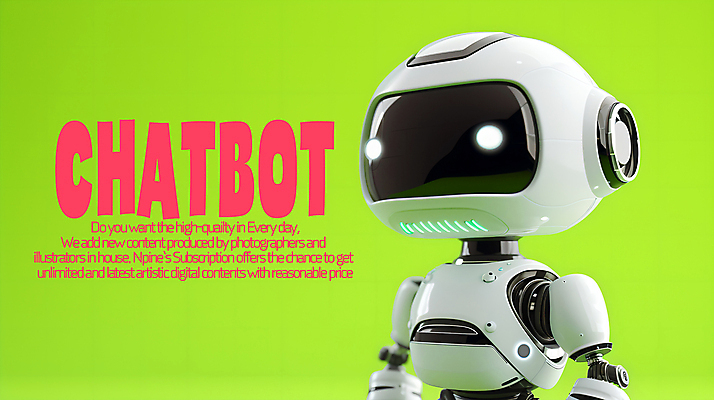 PSD 편집이미지 캐릭터 사람없음 3D 로봇 입체 소셜미디어 채팅봇 AI_인공지능 편집3D 디지털합성 파일형식