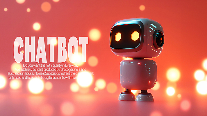 PSD 편집이미지 캐릭터 사람없음 3D 로봇 입체 소셜미디어 채팅봇 AI_인공지능 편집3D 디지털합성 파일형식