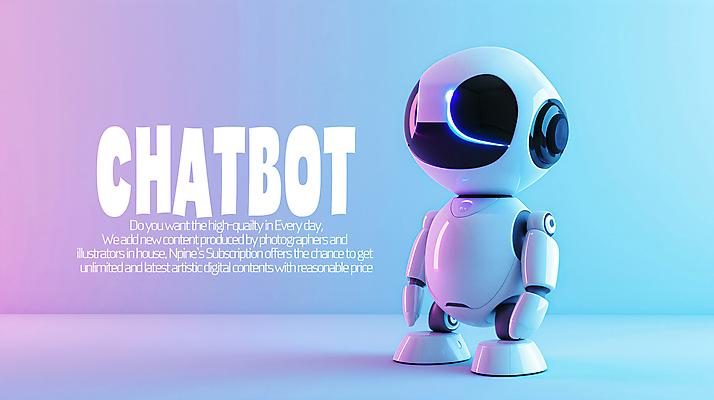 PSD 편집이미지 캐릭터 사람없음 3D 로봇 입체 소셜미디어 채팅봇 AI_인공지능 편집3D 디지털합성 파일형식