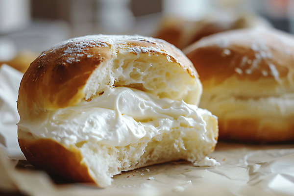 JPG 편집이미지 음식 디저트 사람없음 달콤 크림 디지털합성 맛집 슈가파우더 크림빵 편집실사 AI포토 AI콘텐츠 빵 맛 CG 파일형식