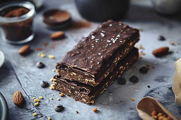 JPG 편집이미지 사람없음 초콜릿 디지털합성 다이어트음식 초코바 홈메이드 무설탕 편집실사 AI포토 AI콘텐츠 다이어트 디저트 CG 만들기 파일형식