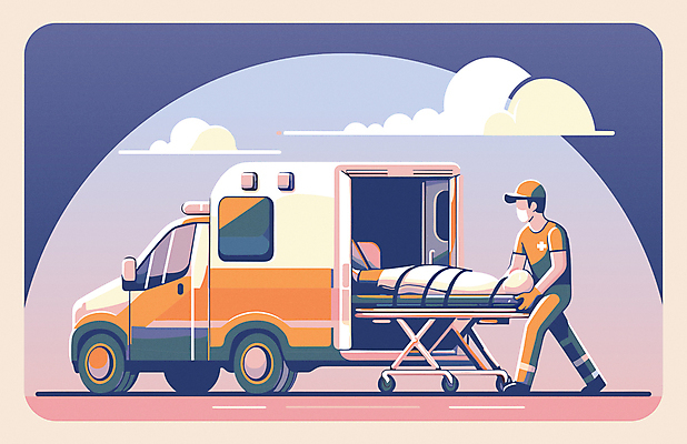 전신 남자 일러스트 성인 두명 보라색 주황색 환자 응급 긴급 잡기 구급차 구조원 간이침대 응급구조 응급상황 이송 환자수송 성인남자만 국내일러스트 AI파일 직업 컬러 의학 모션 자동차 사람 침대 남자만 성인만 파일형식 벡터