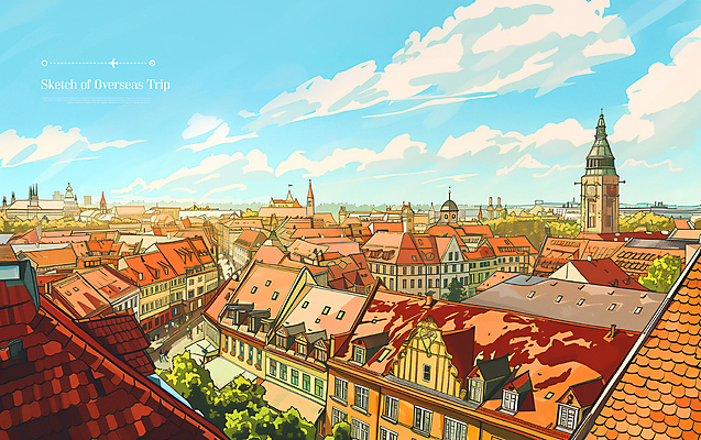 PSD 편집이미지 해외여행 여행 유럽건축 독일 풍경 사람없음 컬러풀 세계 글로벌 스케치 뮌헨 이미지편집 해외 유럽 컬러 서양건축 미술 파일형식