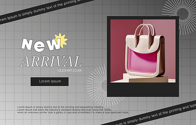 템플릿 편집 패션 분홍색 가방 사람없음 회색 알림 디지털합성 아이템 신상품 이미지템플릿 AI파일 잡화 컬러 상품 파일형식 벡터