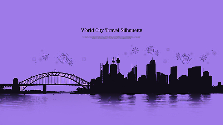 PSD 편집이미지 실루엣 여행 빌딩 사람없음 세계 글로벌 보라색 고층빌딩 대도시 랜드마크 가교 이미지편집 건축물 컬러 촬영기법 건물 도시 파일형식