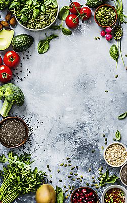 JPG 편집이미지 그릇 토마토 채소 프레임 사람없음 아몬드 석류 바질 아보카도 호박씨 카피스페이스 슈퍼푸드 편집실사 AI포토 AI콘텐츠 식기 과일 씨앗 공백 견과류 CG 건강식품 파일형식