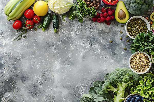 JPG 편집이미지 그릇 토마토 오이 프레임 사람없음 브로콜리 레몬 양배추 블루베리 산딸기 아보카도 호박씨 카피스페이스 슈퍼푸드 편집실사 AI포토 AI콘텐츠 식기 채소 과일 씨앗 공백 CG 건강식품 파일형식