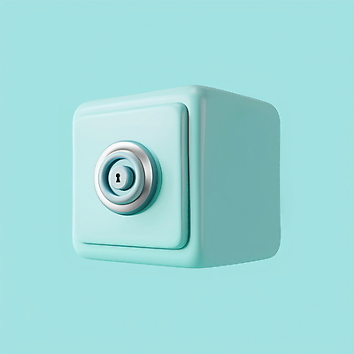 PSD 아이콘 입체아이콘 안전 사람없음 금융 3D아이콘 3D 보호 잠금 보안 금고 민트색 컬러 컨셉 경제 입체 디지털합성 파일형식