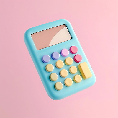 PSD 아이콘 분홍색 하늘색 입체아이콘 사람없음 금융 3D아이콘 3D 계산기 컬러 문구용품 경제 파란색 장비 입체 디지털합성 파일형식